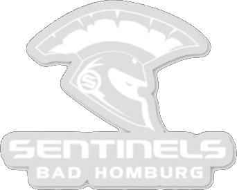 Aufkleber Sentinels-Helm mit Schriftzug weiß