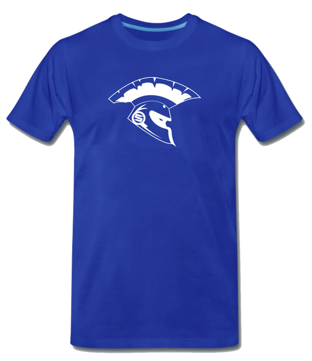 T-Shirt personalisiert mit Nummer und Initialen, royalblau