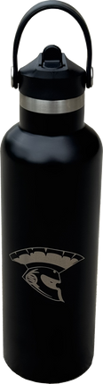 Trinkflasche schwarz mit Gravur